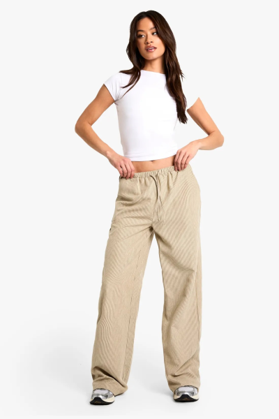 Product Tall Peached Soft Thin Drawcord Straight Leg Trouser