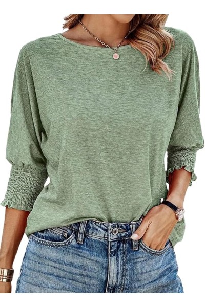 Product Dokotoo Women's 2025 Fashion Tops Three-quarter Sleeve T-Shirt