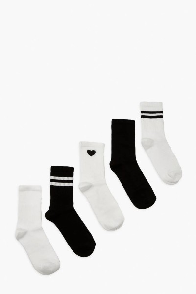 Product Heart & Stripes Sports Socks 5 Pack